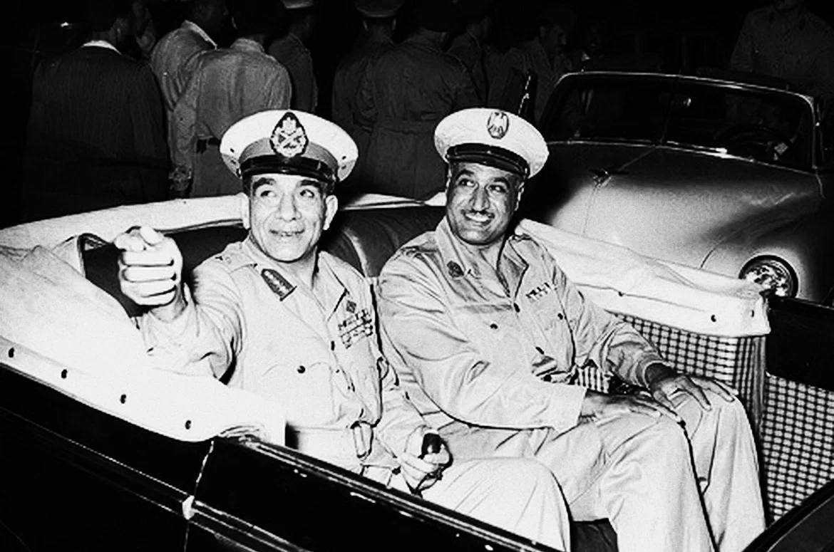 Mohamed Naguib i Gamal Abdel Nasser w 1954 roku